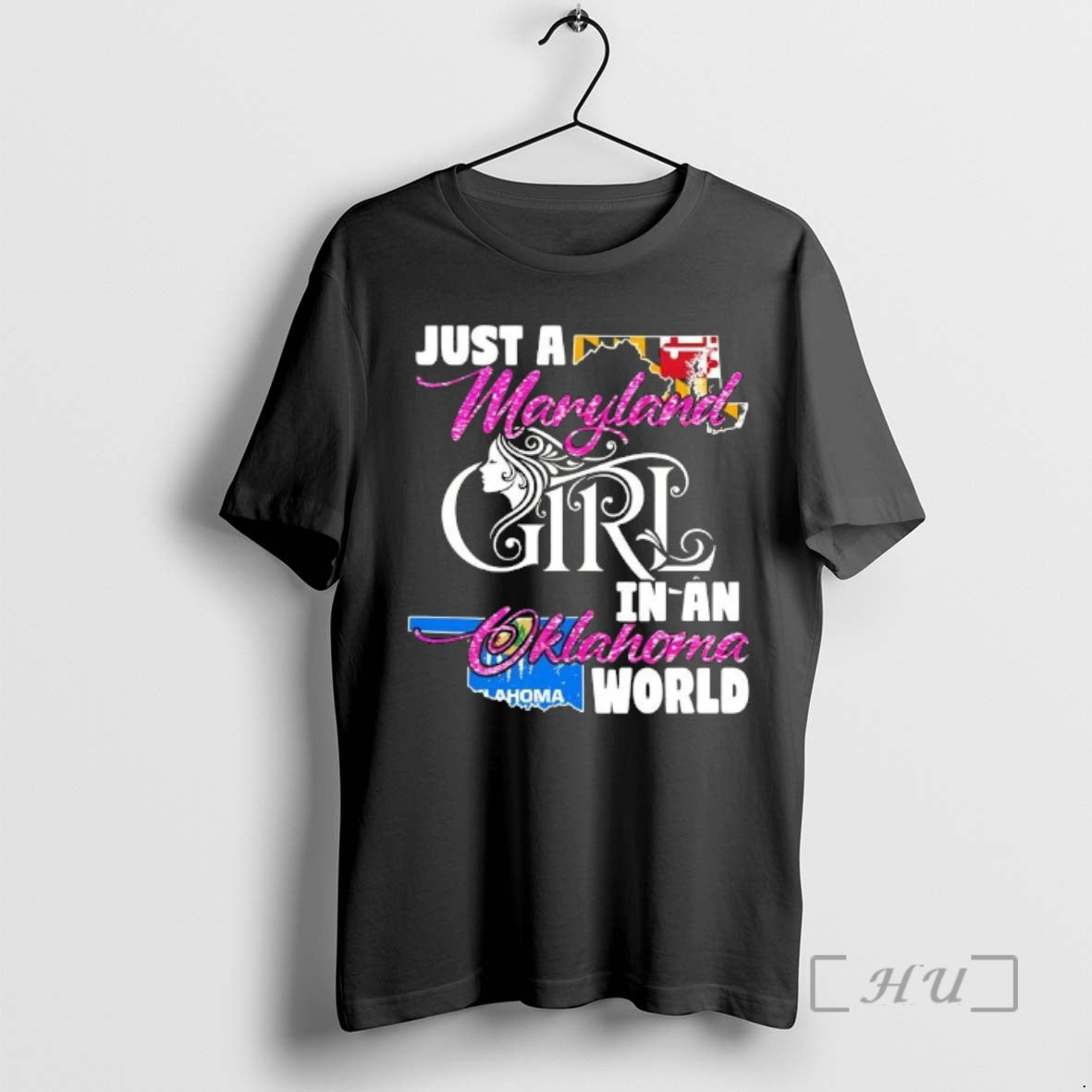 Officials Just A Maryland Girl In A Oklahoma World T-Shirts, Hoodie, Sweatshirt | PrintMintTees.com