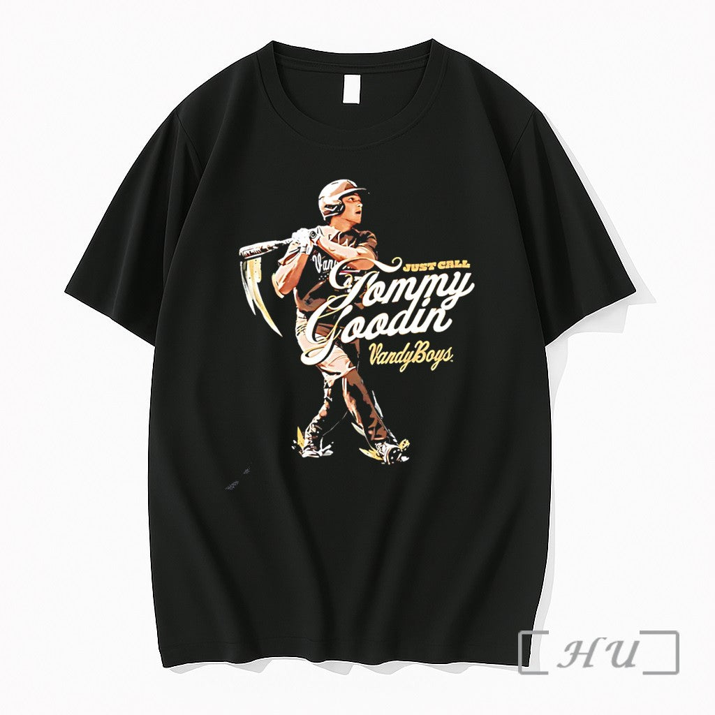 Officials Just Call Tommy Goodin Vandyboys Swinging Bat Illustration Tee