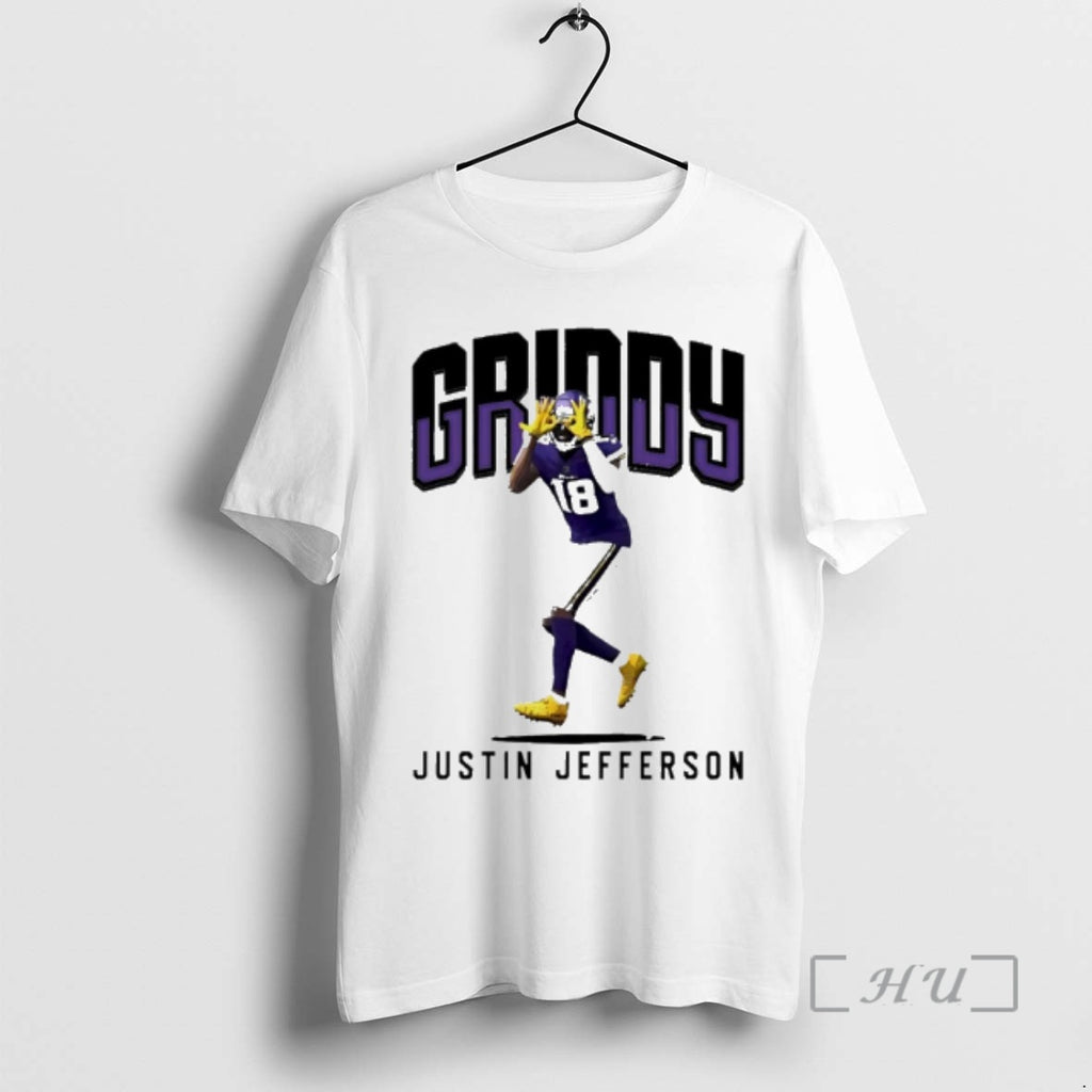 Officials Justin Jefferson Griddy Signature Graphic T-Shirts, Hoodie, Sweatshirt | PrintMintTees.com