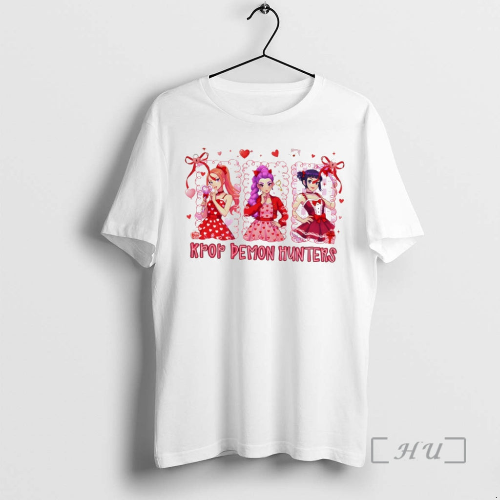 Officials Kpop Demon Hunters Love Huntrix Coquette Happy Valentines Day 2026 Premium T Shirts Sweater Hoodie, Sweatshirt