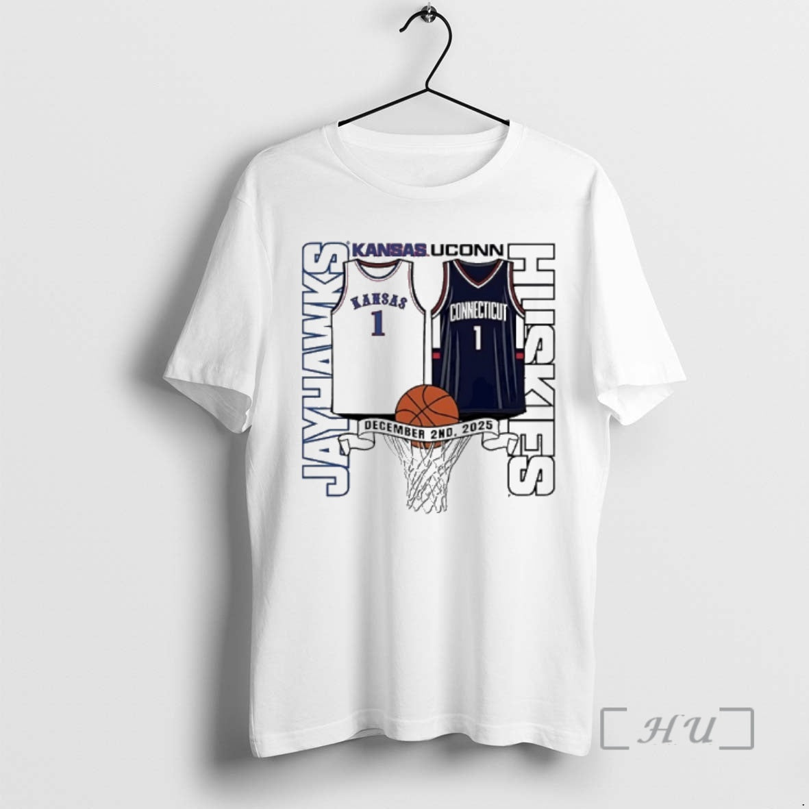 Officials Kansas Jayhawks Vs Uconn Huskies 2025 Basketball T-Shirts, Hoodie, Sweatshirt | PrintMintTees.com