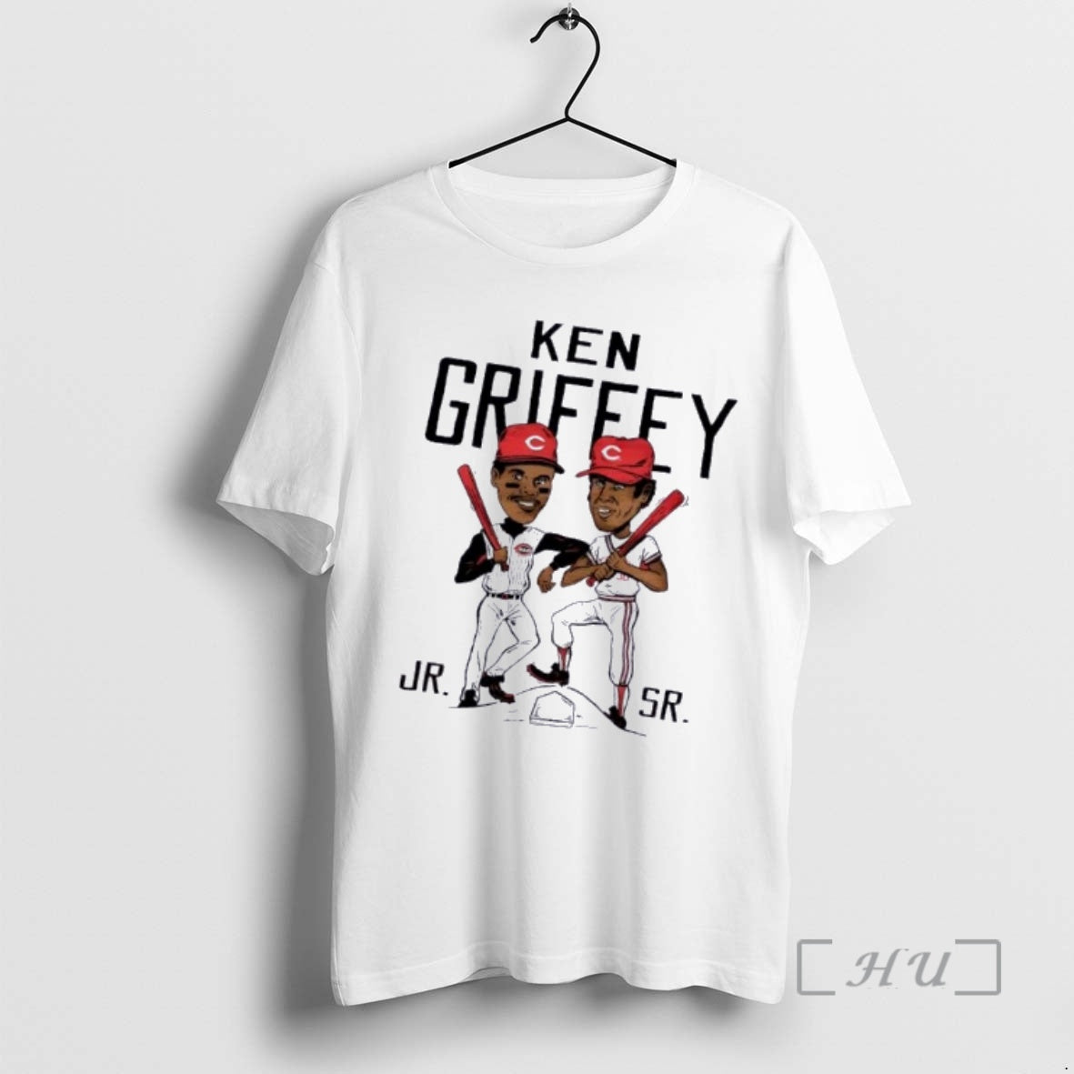 Officials Ken Griffey Father And Son Cincinnati Reds Caricature T-Shirts, Hoodie, Sweatshirt | PrintMintTees.com