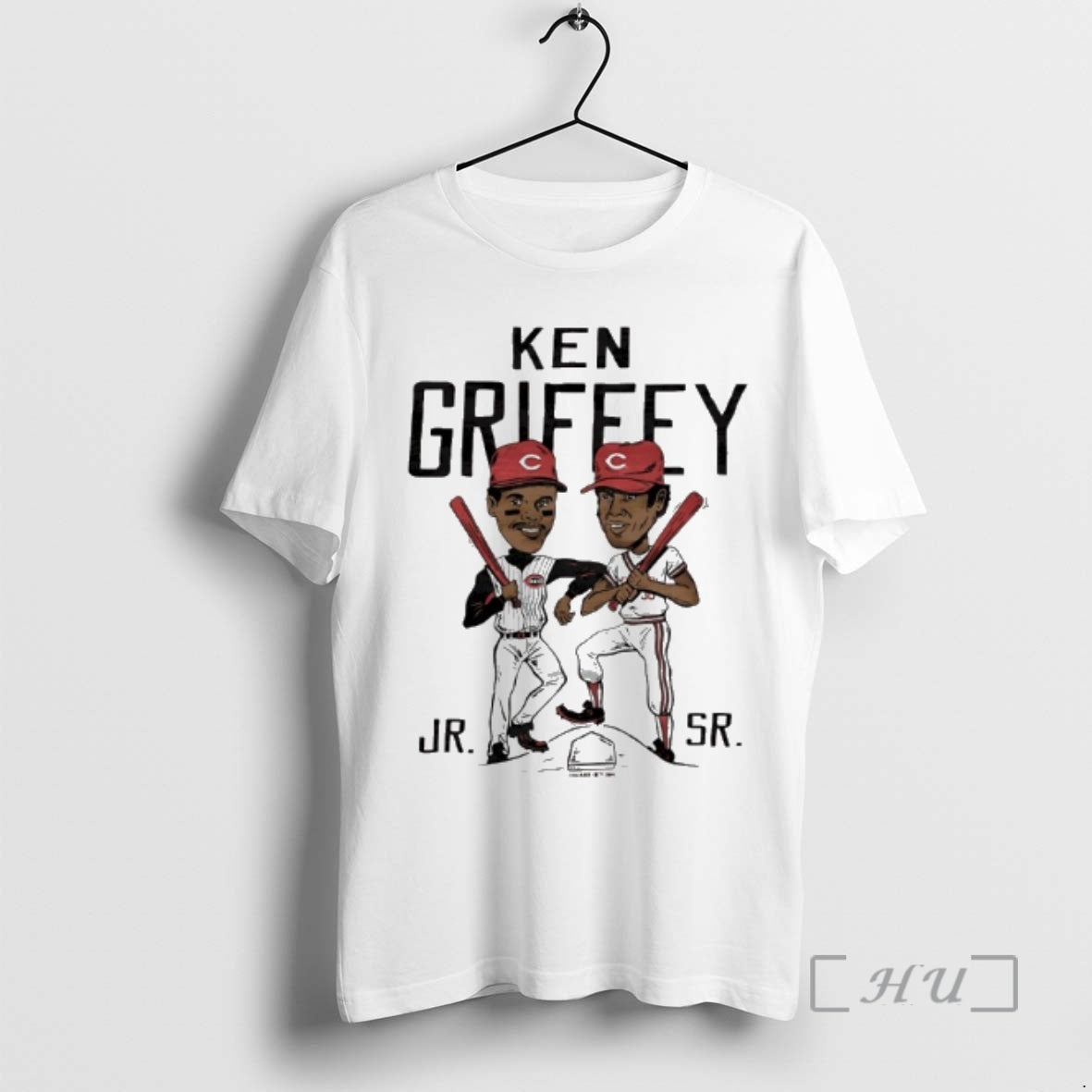Officials Ken Griffey Father And Son Cincinnati Reds Player Caricature T-Shirts, Hoodie, Sweatshirt | PrintMintTees.com