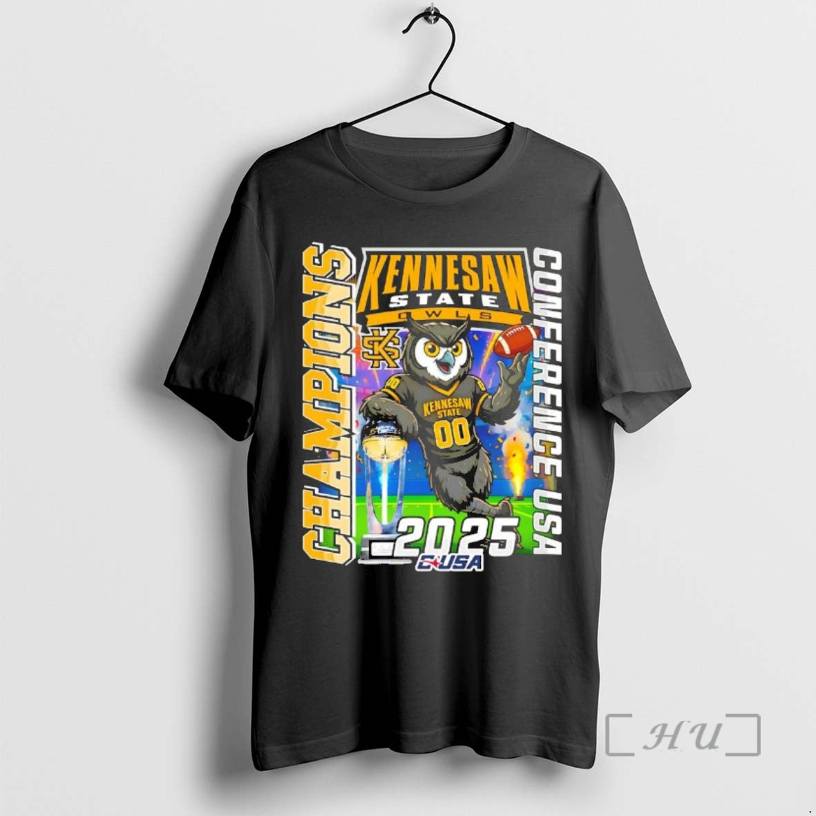 Officials Kennesaw State Owls 2025 Conference Usa Champions Chriast T-Shirts, Hoodie, Sweatshirt | PrintMintTees.com