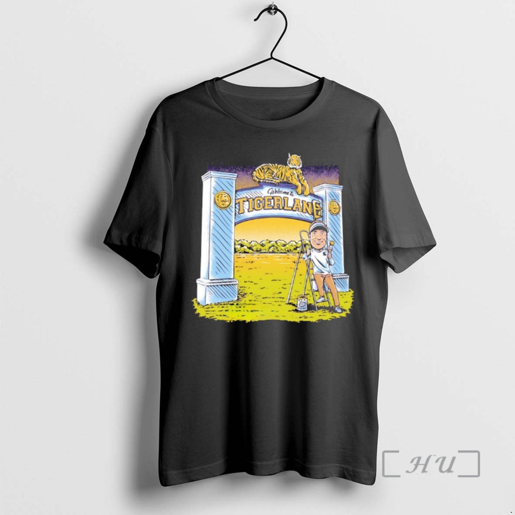 Officials Lsu Football Head Coach Lane Kiffin Welcome To Tigerlane T-Shirts, Hoodie, Sweatshirt | PrintMintTees.com