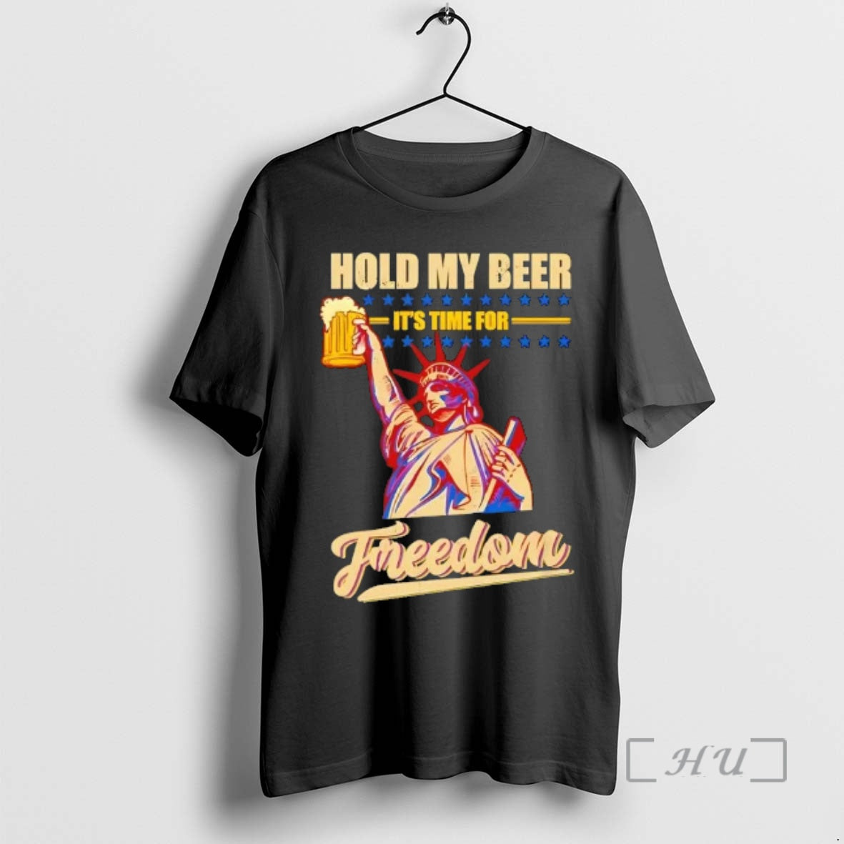 Officials Liberty Of Statue Hold My Beer Its Time For Freedom Premium T Shirts Sweater Hoodie, Sweatshirt | PrintMintTees.com