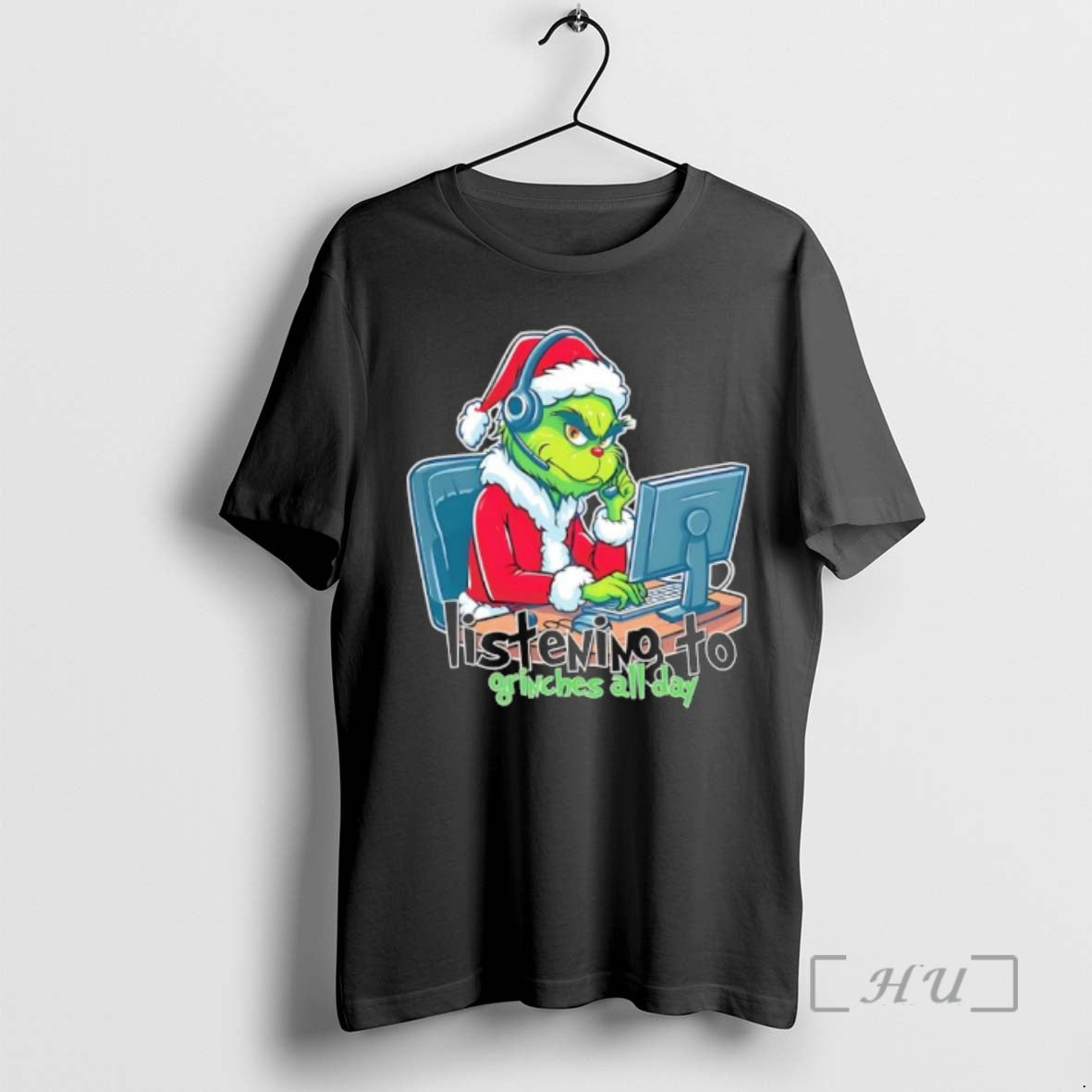 Officials Listening Grinches All Day Grinch Telesale T-Shirts, Hoodie, Sweatshirt