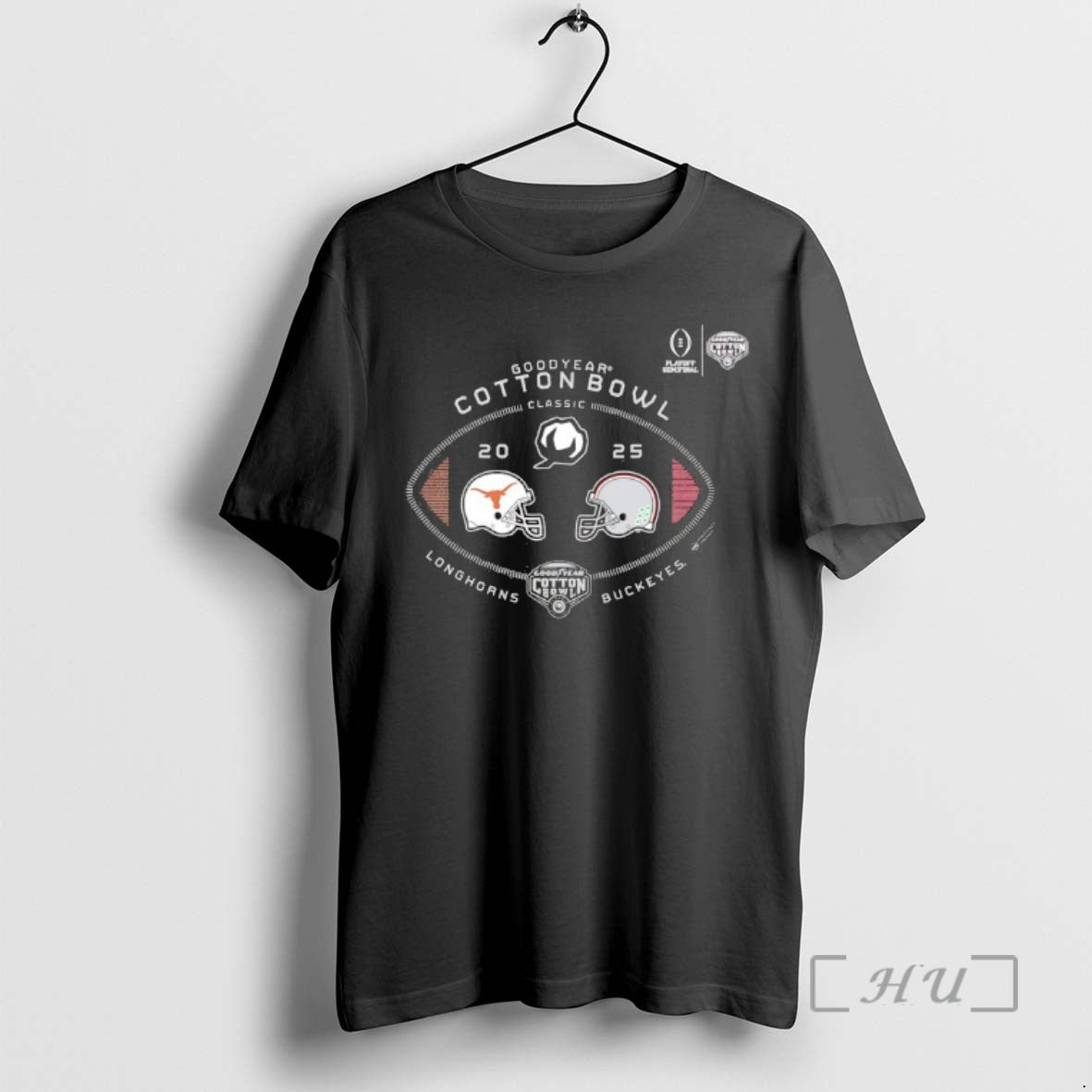 Officials Longhorn Vs Buckeyes Goodyear Cotton Bowl Classic 2 Team 2025 Premium T Shirts Sweater Hoodie, Sweatshirt