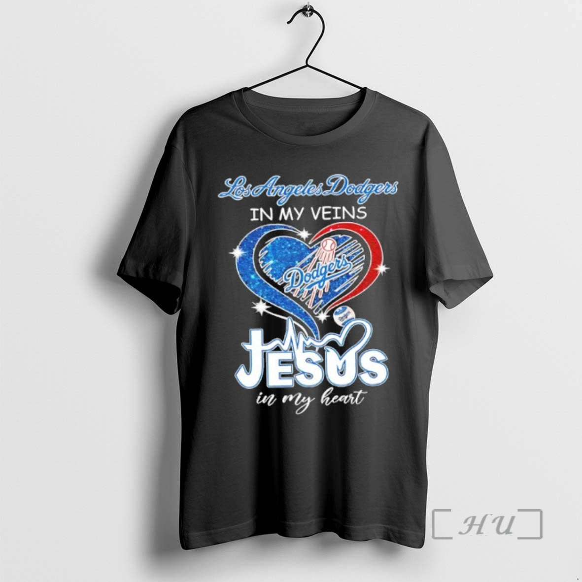Officials Los Angeles Dodgers My Veins Jesus My Heart Diamond Heart T-Shirts, Hoodie, Sweatshirt