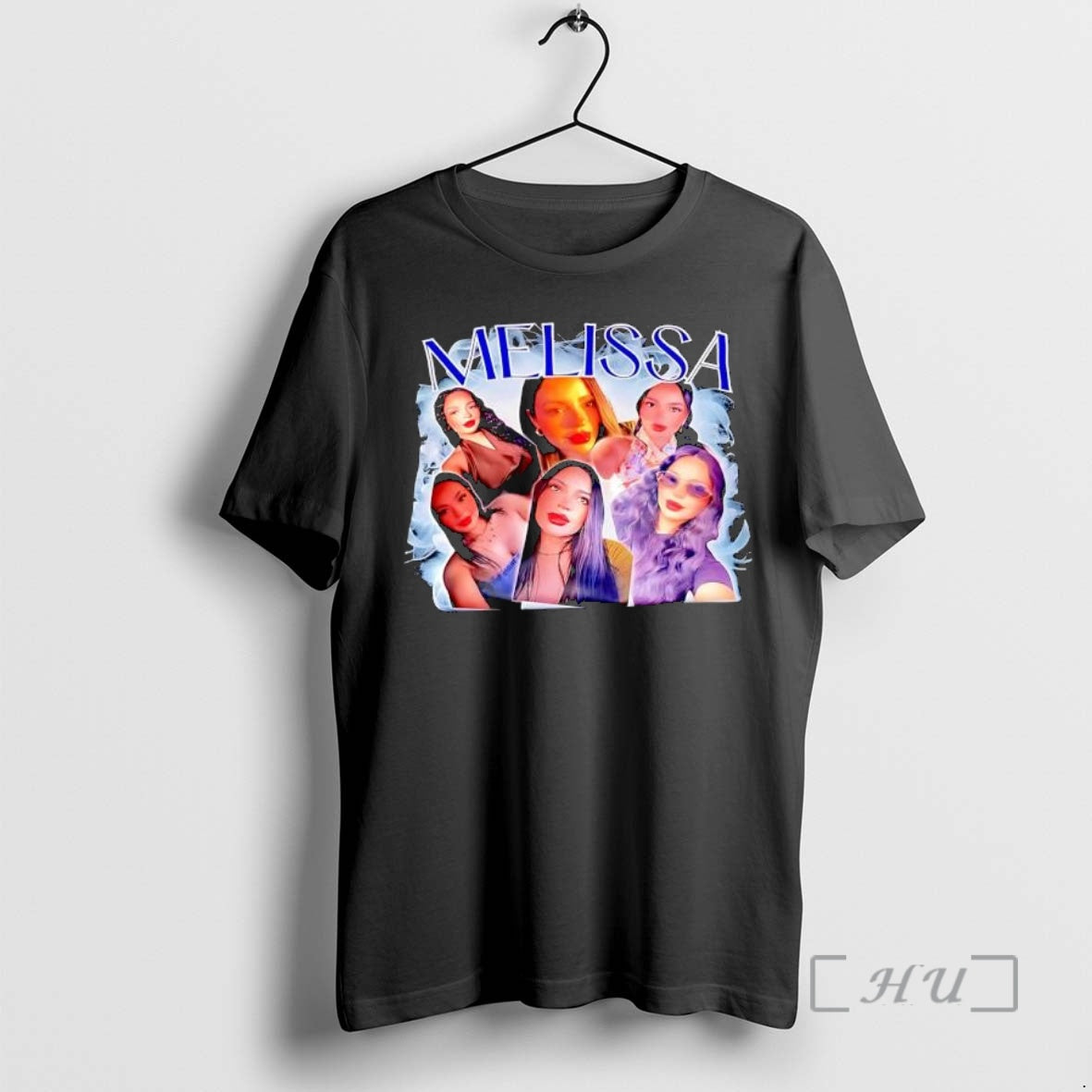 Officials Melissa Custom Photo Collage Name Cursive Font Portrait Graphic T-Shirts, Hoodie, Sweatshirt | PrintMintTees.com