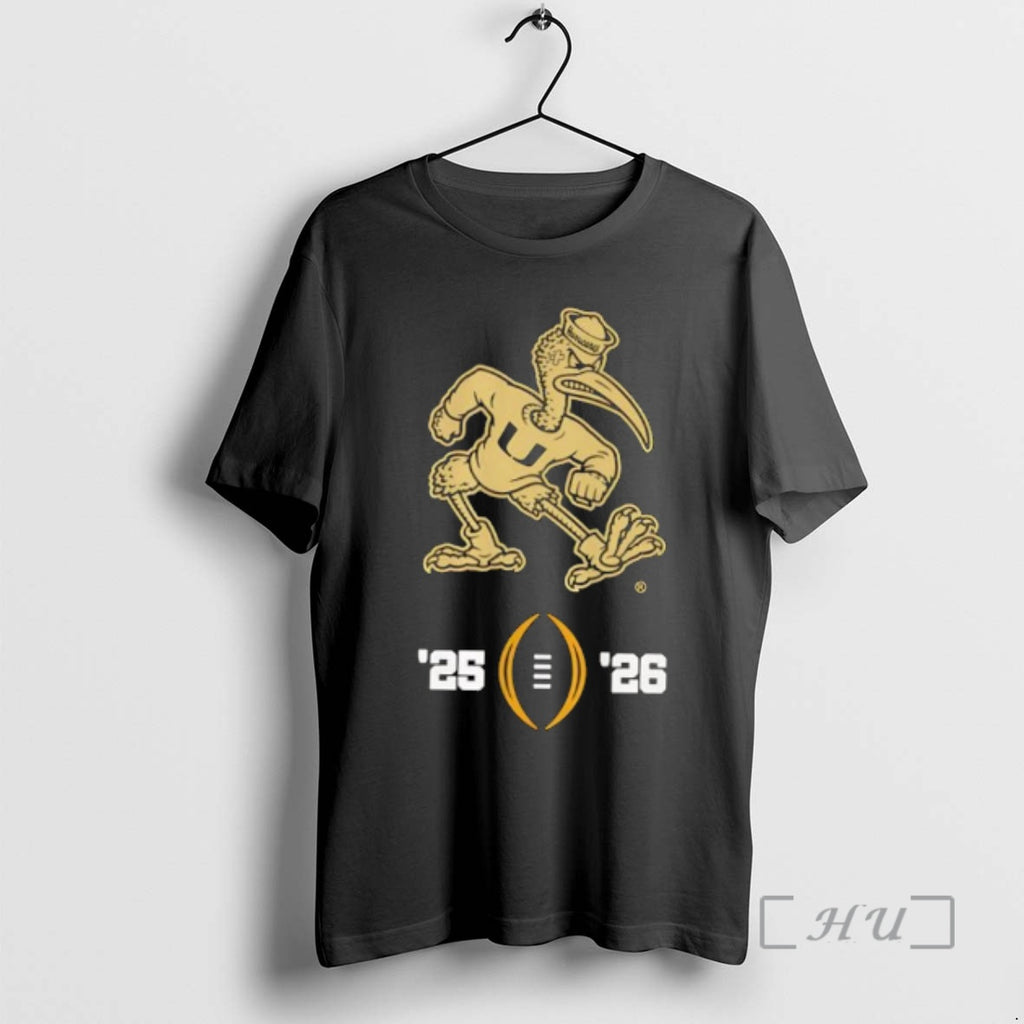 Officials Miami Football 2025 26 College Football Playoff Mascot T-Shirts, Hoodie, Sweatshirt | PrintMintTees.com