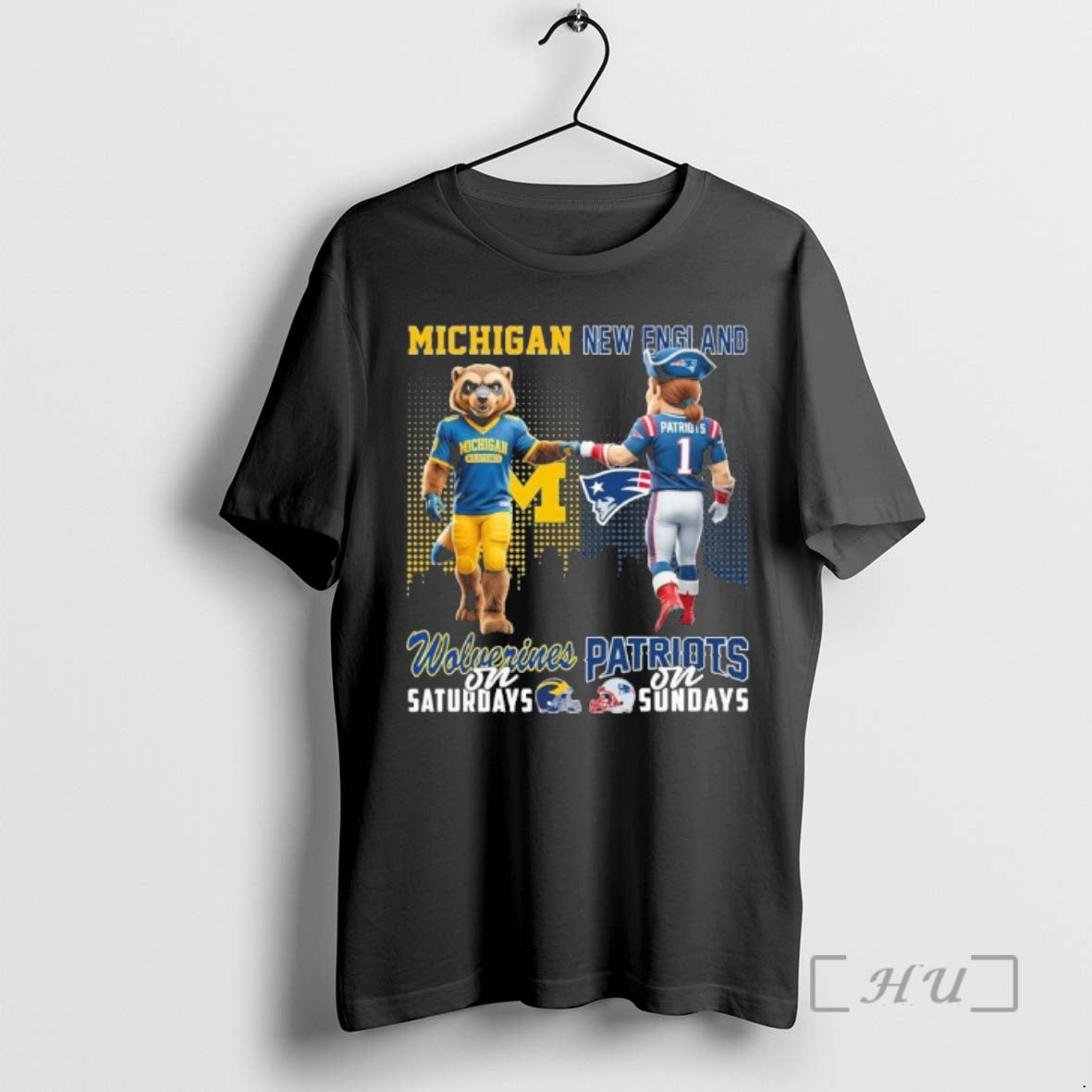 Officials Michigan Vs Patriots Mascot On Saturdays And On Sundays T-Shirts, Hoodie, Sweatshirt | PrintMintTees.com