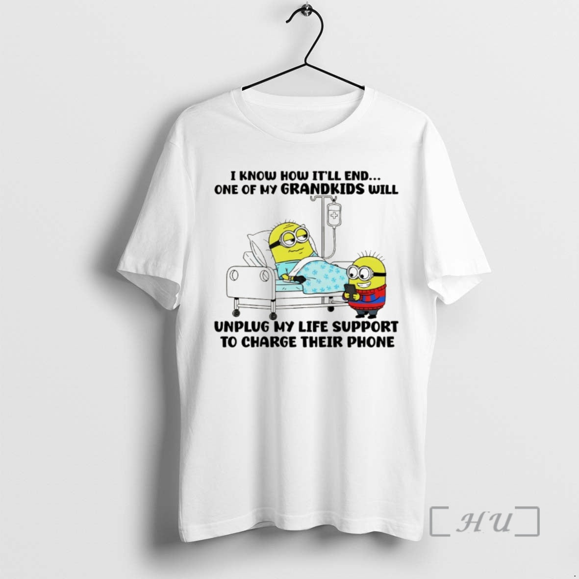 Officials Minion I Know How Itll End One Of My Grandkids Will Unplug My Life T-Shirts, Hoodie, Sweatshirt | PrintMintTees.com