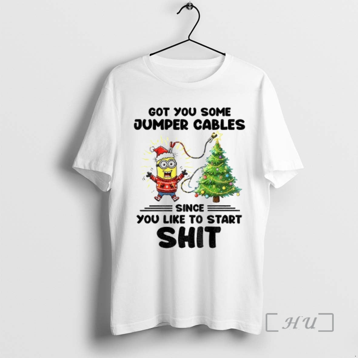 Officials Minion Santa Got You Some Jumper Cables Since You Like To Start Shit Christmas T-Shirts, Hoodie, Sweatshirt