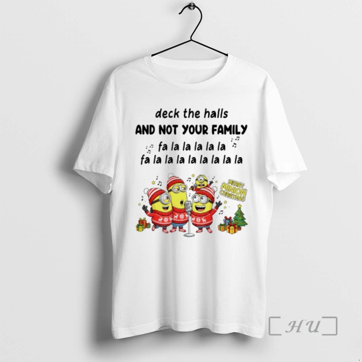 Officials Minion Deck The Halls And Not Your Family Fa La La La La La T-Shirts, Hoodie, Sweatshirt | PrintMintTees.com