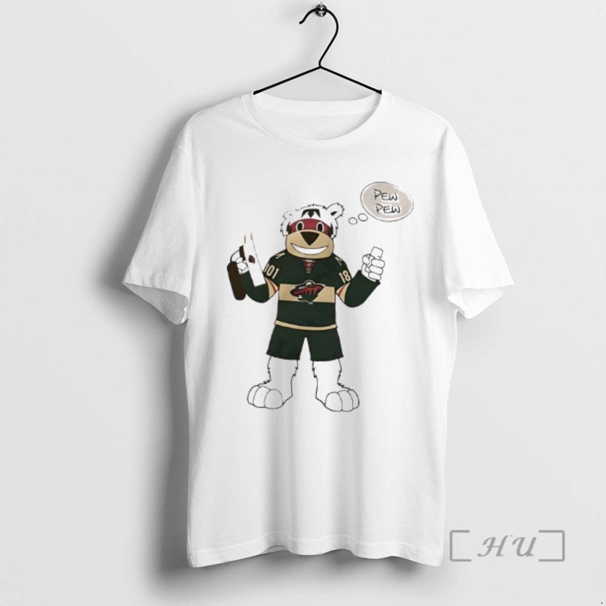 Officials Minnesota Wild Nordy Mascot Pew Pew T-Shirts, Hoodie, Sweatshirt | PrintMintTees.com