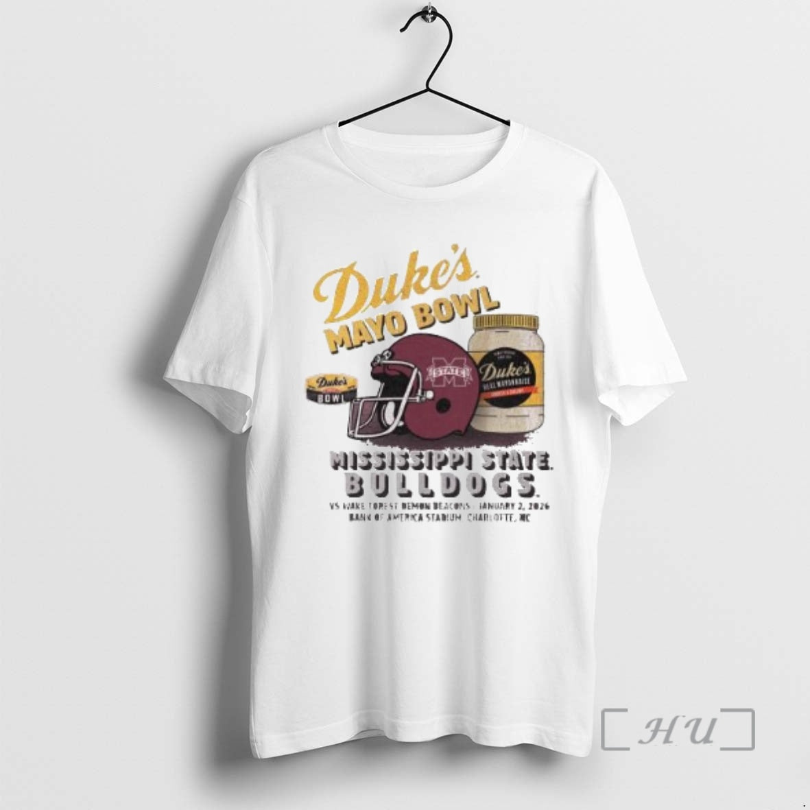 Officials Mississippi State Bulldogs 2026 Dukes Mayo Bowl Helmet Circle White Premium T Shirts Sweater Hoodie, Sweatshirt