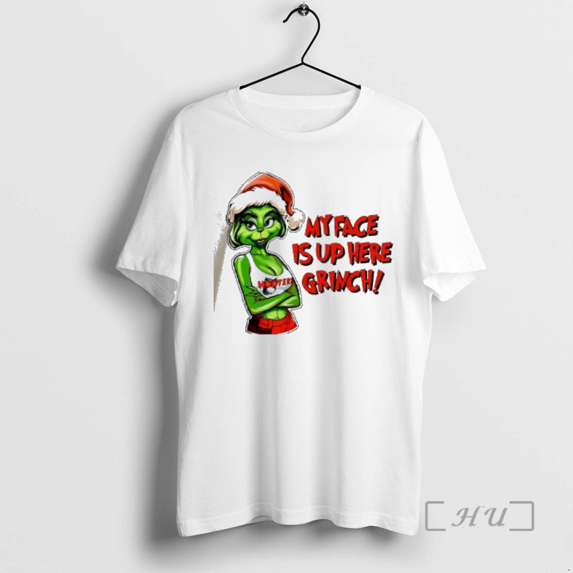Officials My Face Is Up Here Funny Christmas Grinch T-Shirts, Hoodie, Sweatshirt | PrintMintTees.com