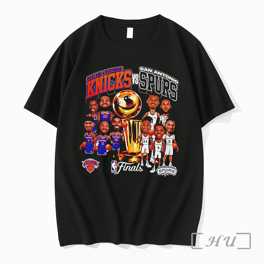 Officials Nba Finals 2026 Sa Spurs Vs Ny Knicks Caricature Tee Premium T Shirts Sweater