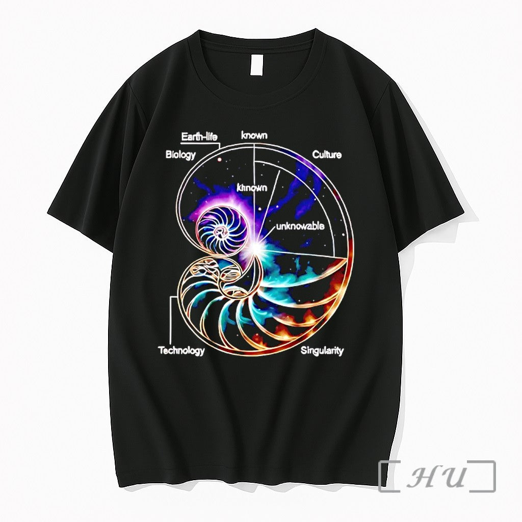 Officials Nautilus Spiral Earth Life Biology Known Unknownable Culture Technology Singularity Premium T Shirts Sweater