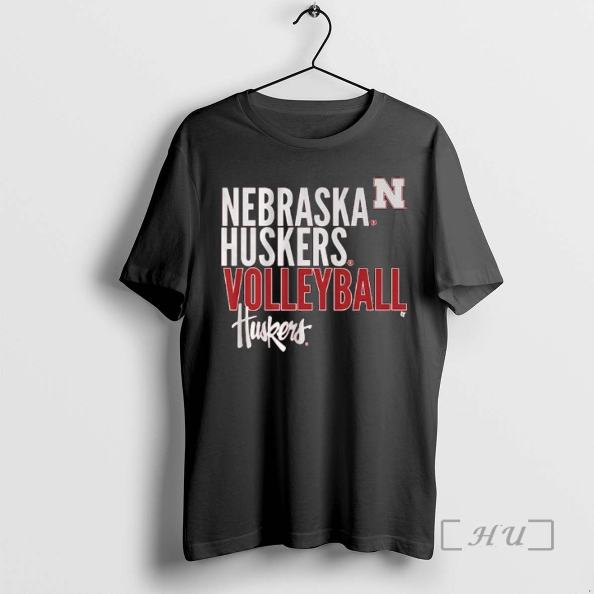 Officials Nebraska Volleyball Text Logo Overlay 2025 T-Shirts, Hoodie, Sweatshirt | PrintMintTees.com