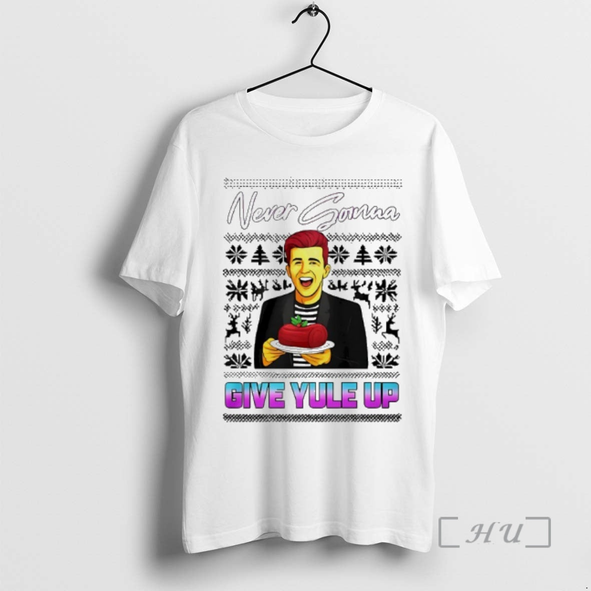 Officials Never Gonna Give Yule Up Rick Astley Ugly Christmas T-Shirts, Hoodie, Sweatshirt | PrintMintTees.com