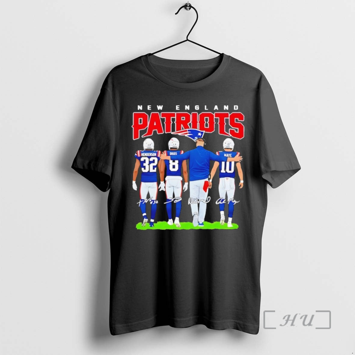 Officials New England Drake Maye Treveyon Henderson Stefon Diggs Mike Vrabe Signatures Premium T Shirts Hoodie, Sweatshirt