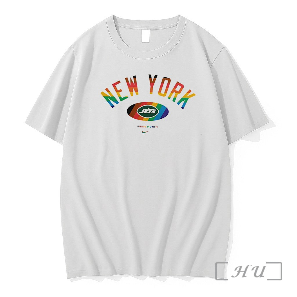 Officials New York Jets Pride Month Rainbow Logo Tee