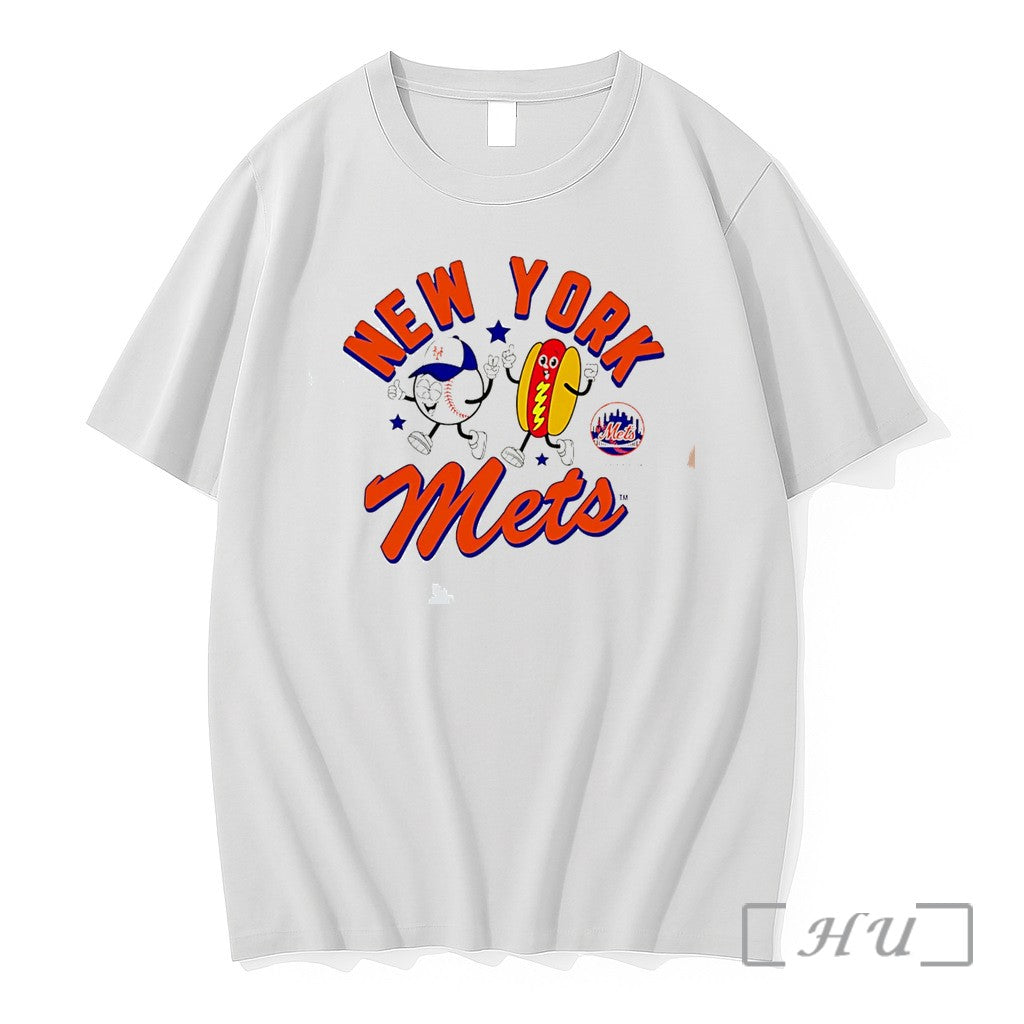 Officials New York Mets Hotdog Preschool Snack Cartoon Tee