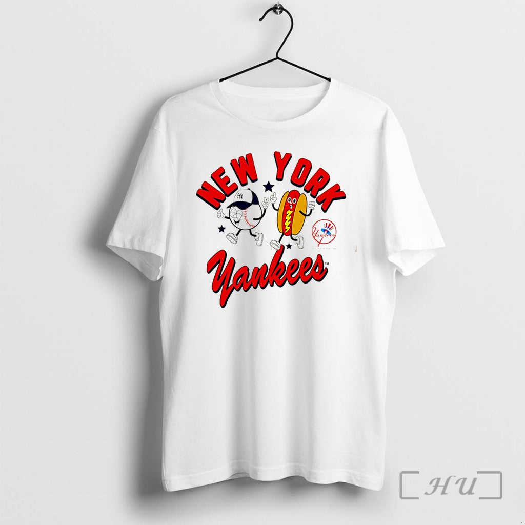 Officials New York Yankees Hotdog Preschool Snack Cartoon Tee