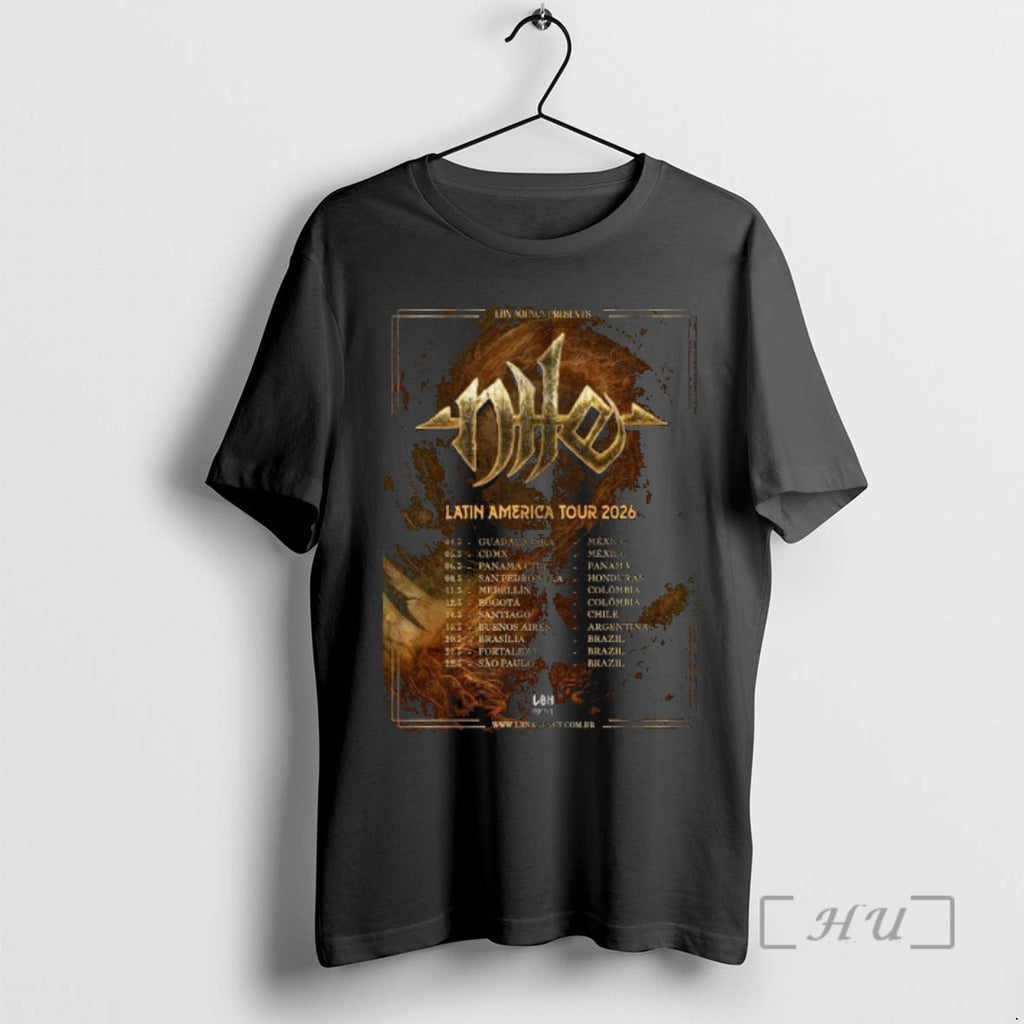 Officials Nile Latin America Tour 2026 Schedule Dates T-Shirts, Hoodie, Sweatshirt | PrintMintTees.com