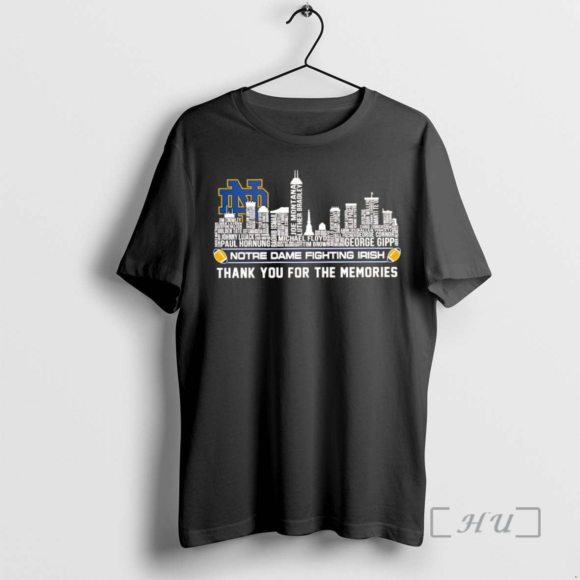Officials Notre Dame Fighting Irish City Players Names Thank You Memories Chriast T-Shirts, Hoodie, Sweatshirt
