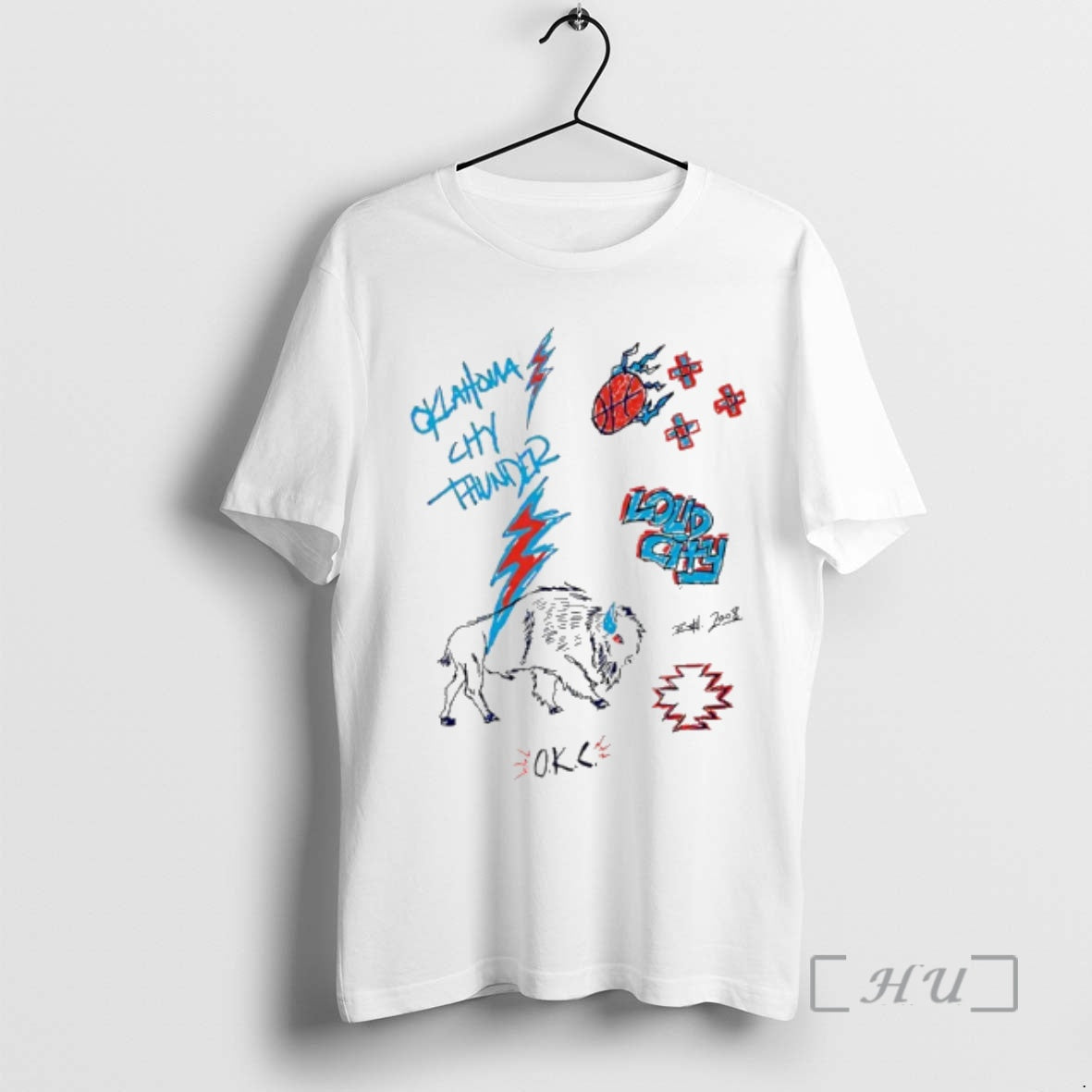 Officials Okc Thunder Loud City Icon Paint T-Shirts, Hoodie, Sweatshirt | PrintMintTees.com