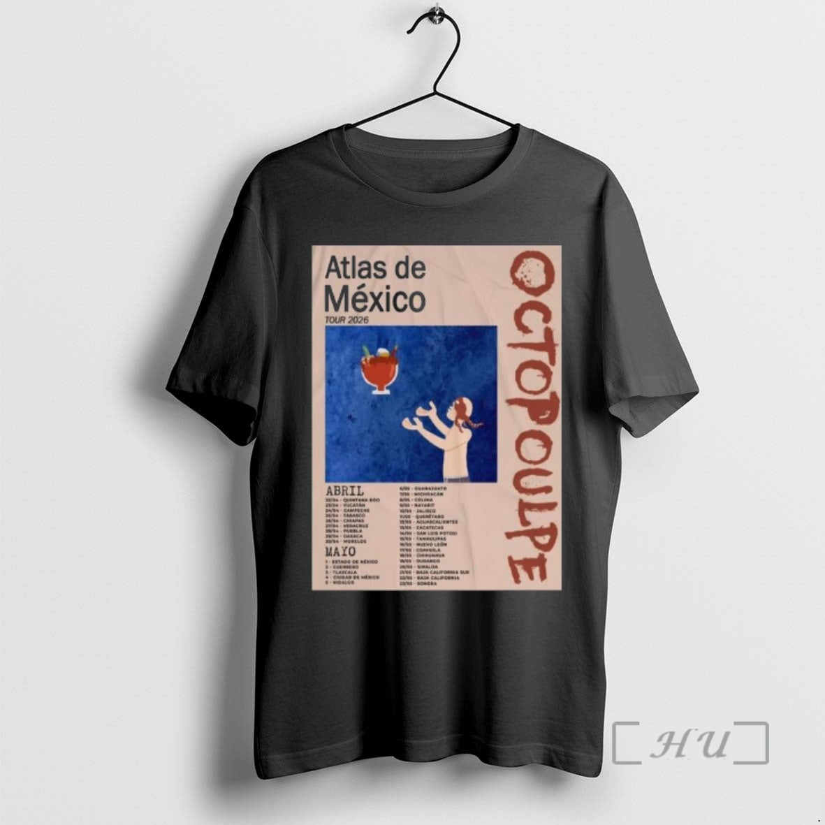 Officials Octopoulpe Atlas De Mexico Tour 2026 T-Shirts, Hoodie, Sweatshirt | PrintMintTees.com