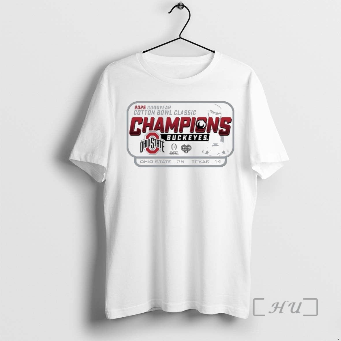 Officials Ohio State Beat Texas 28 14 Win 2025 Goodyear Cotton Bowl Classic Champions Premium T-Shirts, Hoodie, Sweatshirt