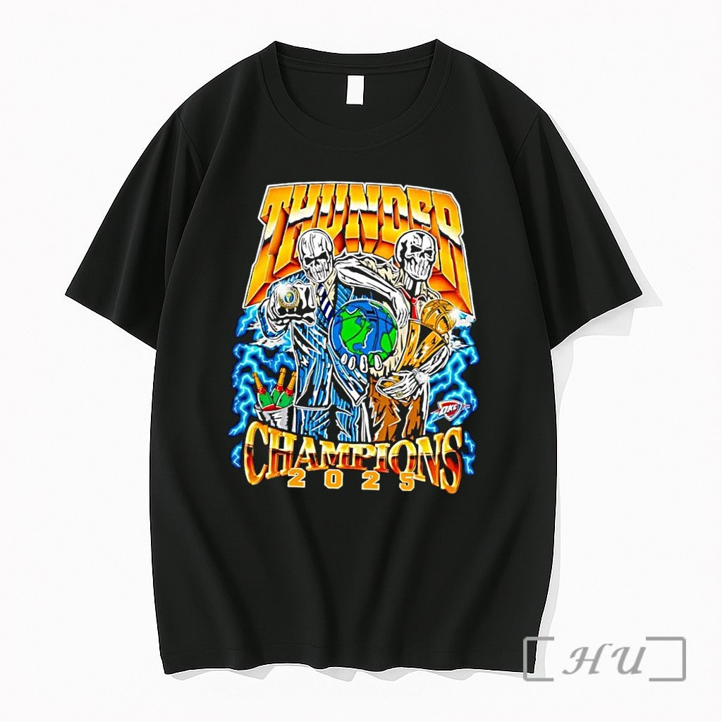 Officials Oklahoma City Thunder 2025 World Champions Nba Thunder Champions 2025 Black Premium T Shirts