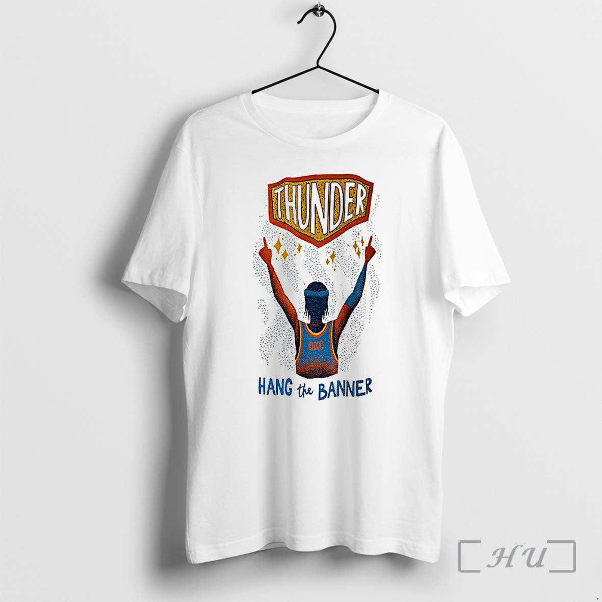 Officials Oklahoma City Thunder Basketball Hang The Banner Vintage
