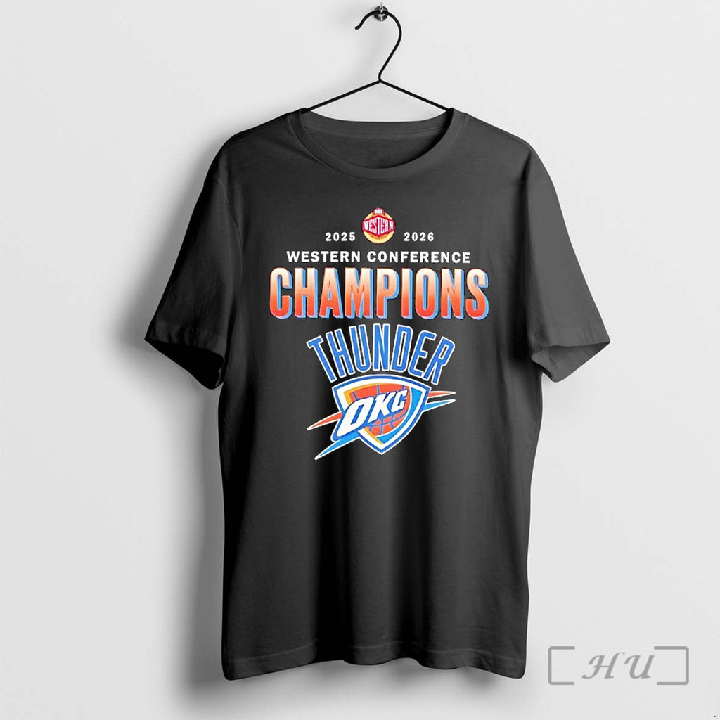 Officials Oklahoma City Thunder Finals Western Conference Champions 2025 2026 Retro Premium T Shirts Sweater