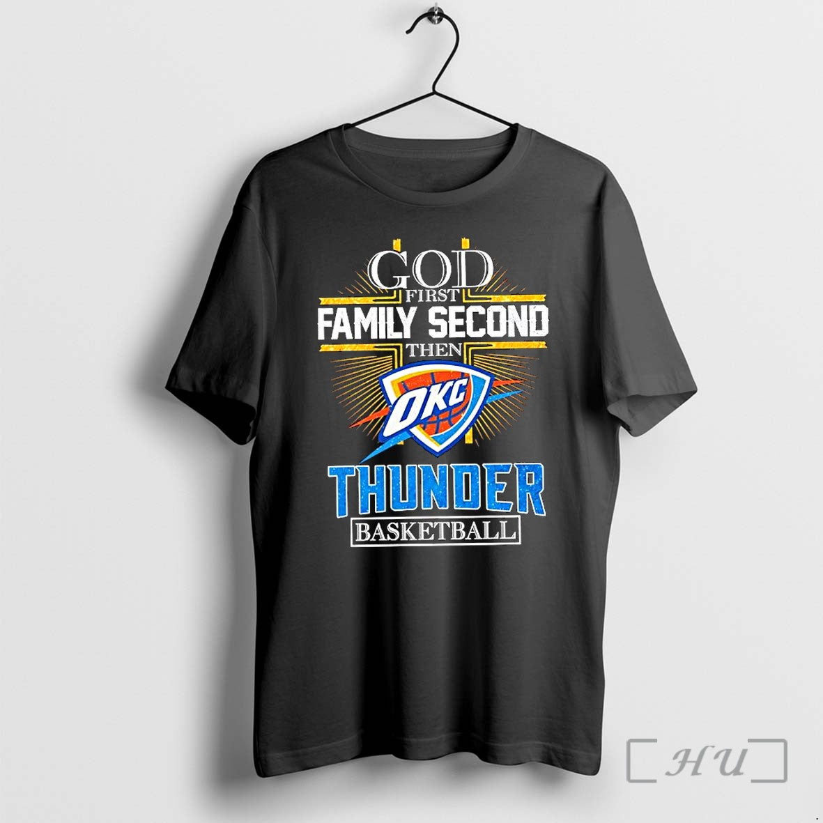 Officials Oklahoma City Thunder God First Family Second The Thunder Baseball Premium T Shirts Sweater
