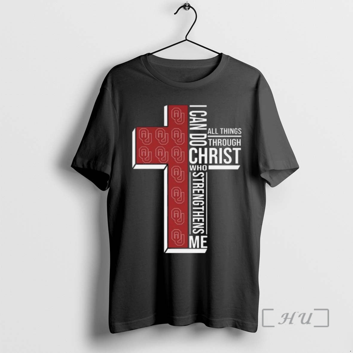 Officials Oklahoma Sooners I Can Do All Things Through Christ Who Strengthens Me Cross Premium T-Shirts, Hoodie, Sweatshirt