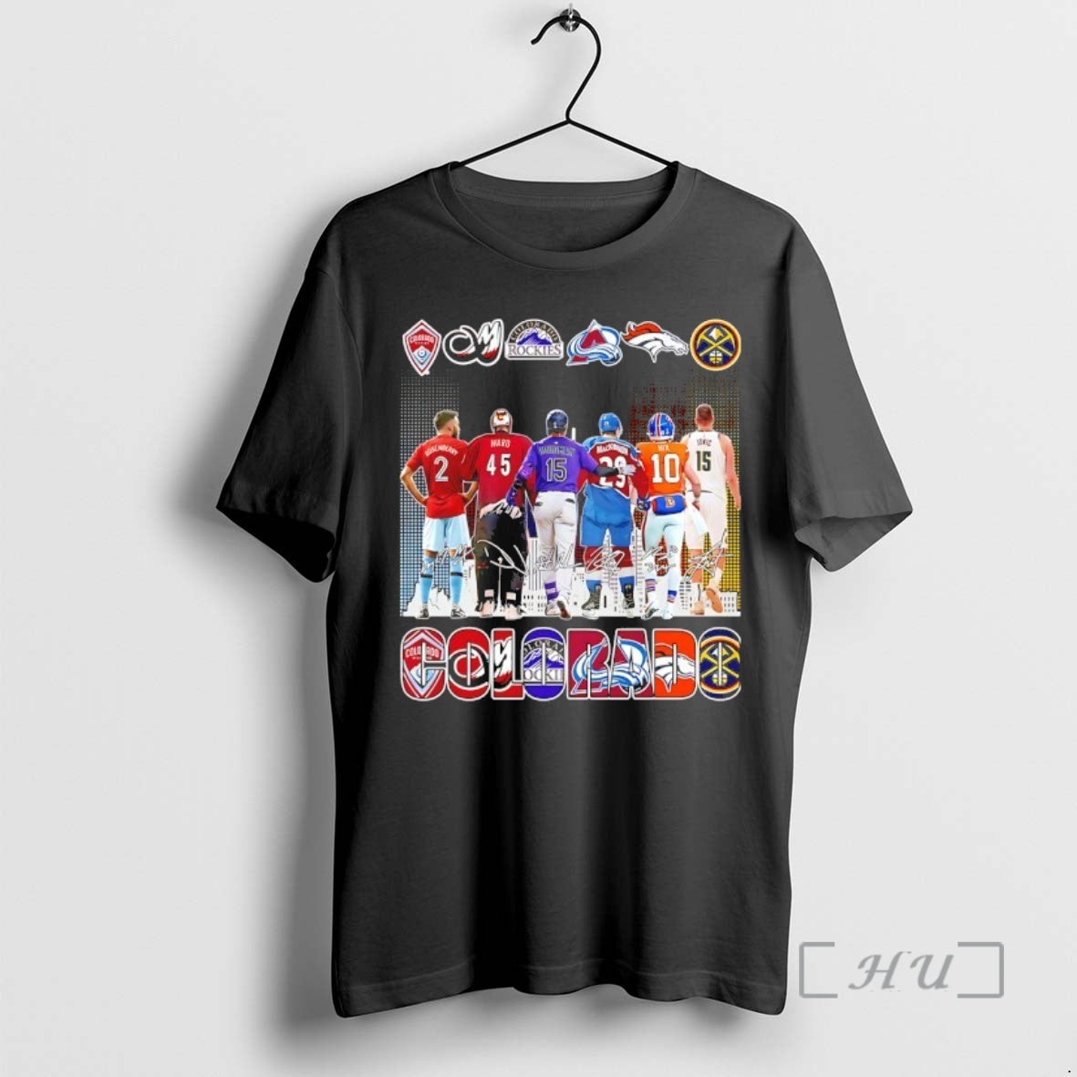 Officials One City One Passion All Colorado Team Skyline Signatures T-Shirts, Hoodie, Sweatshirt | PrintMintTees.com
