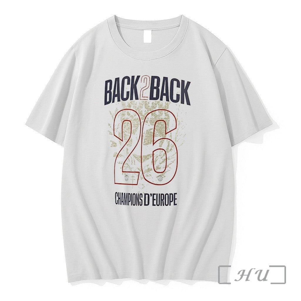 Officials Psg Back 2 Back 2025 26 Champions Of Deurope Tee Premium T Shirts Sweater