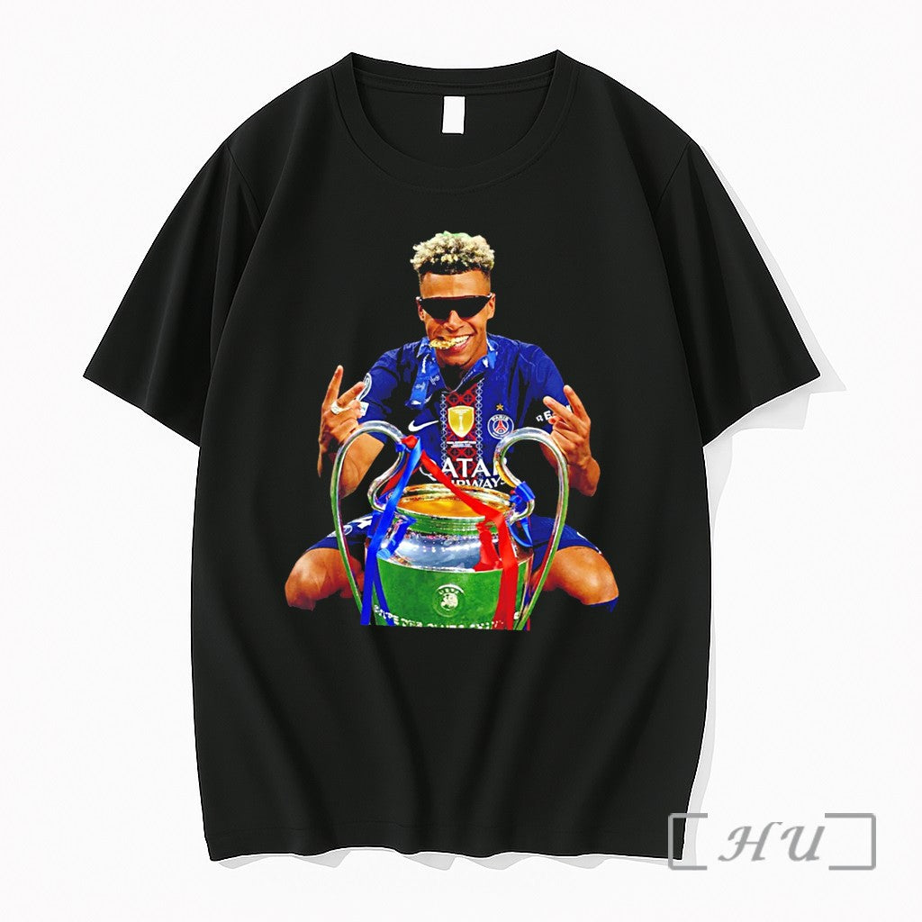 Officials Paris Saint Germain Trophy Throne Uefa League Champions 2025 26 Tee Premium T Shirts