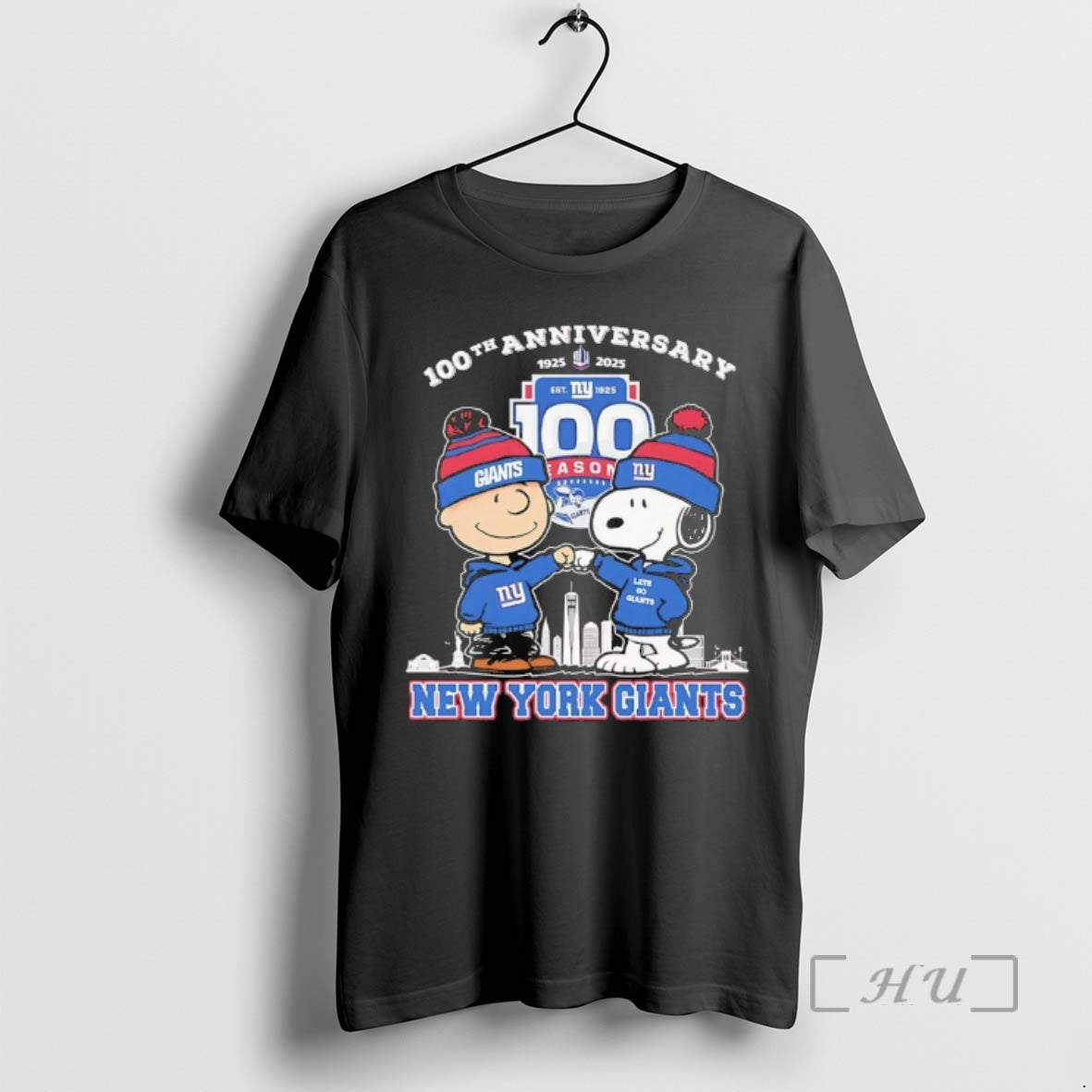 Officials Peanuts X New York Giants 1925 2025 100th Anniversary T-Shirts, Hoodie, Sweatshirt | PrintMintTees.com