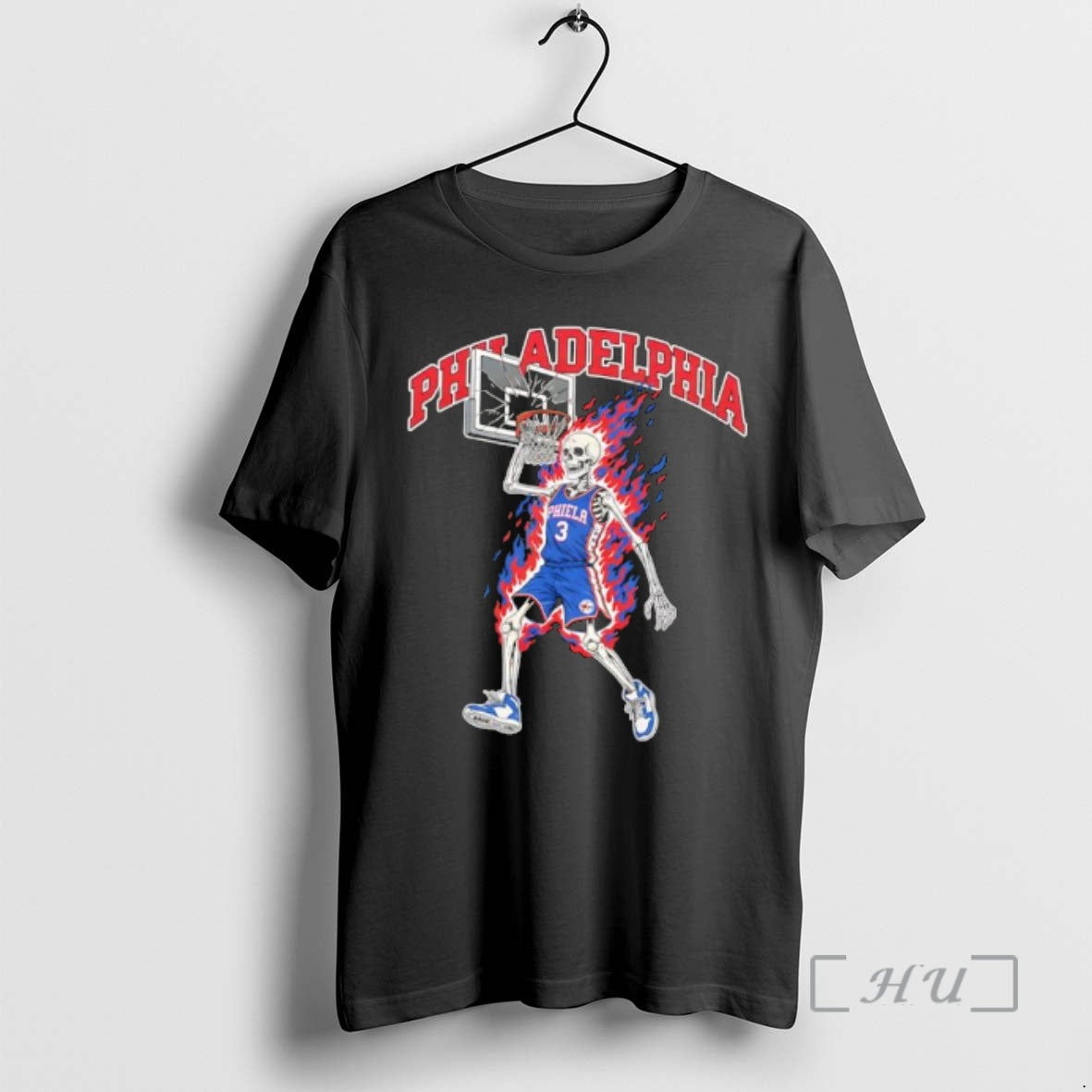 Officials Philadelphia 76ers Mens Basketball Skeleton Player Fire T-Shirts, Hoodie, Sweatshirt | PrintMintTees.com