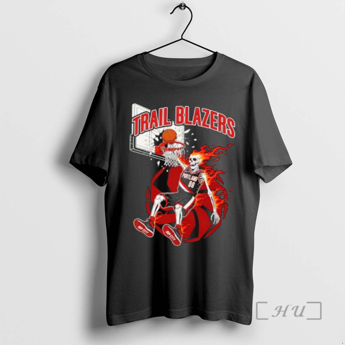 Officials Portland Trail Blazers Mens Basketball Skeleton Player Fire T-Shirts, Hoodie, Sweatshirt | PrintMintTees.com