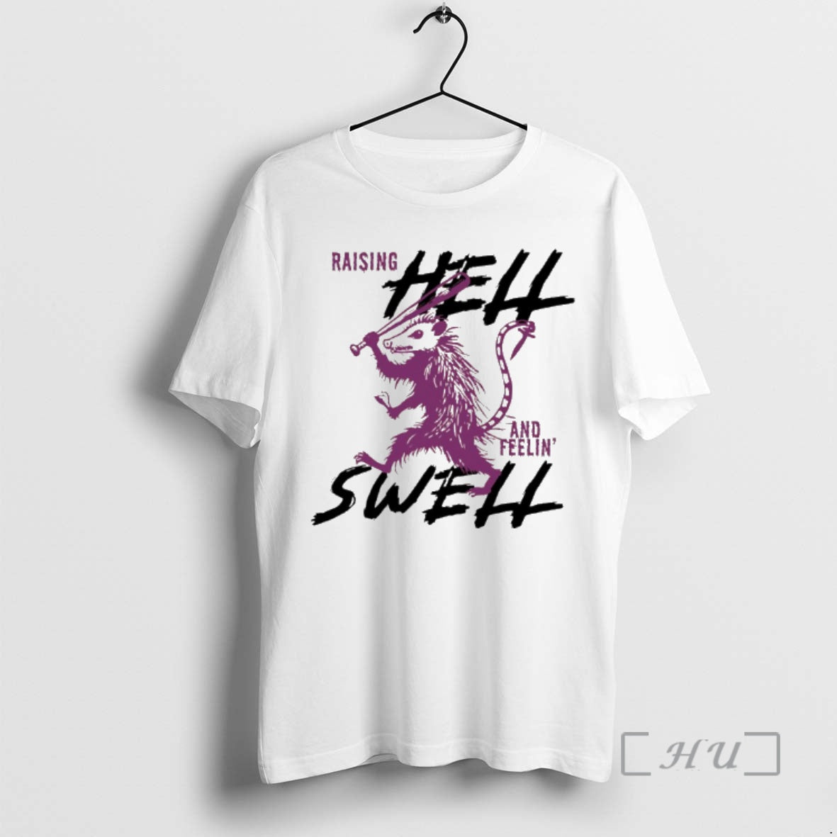 Officials Possum Raising Hell And Feelin Swell T-Shirts, Hoodie, Sweatshirt | PrintMintTees.com