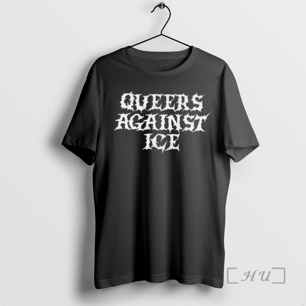 Officials Queers Against Ice Immigration Customs Enforcement Gothic Font T-Shirts, Hoodie, Sweatshirt | PrintMintTees.com