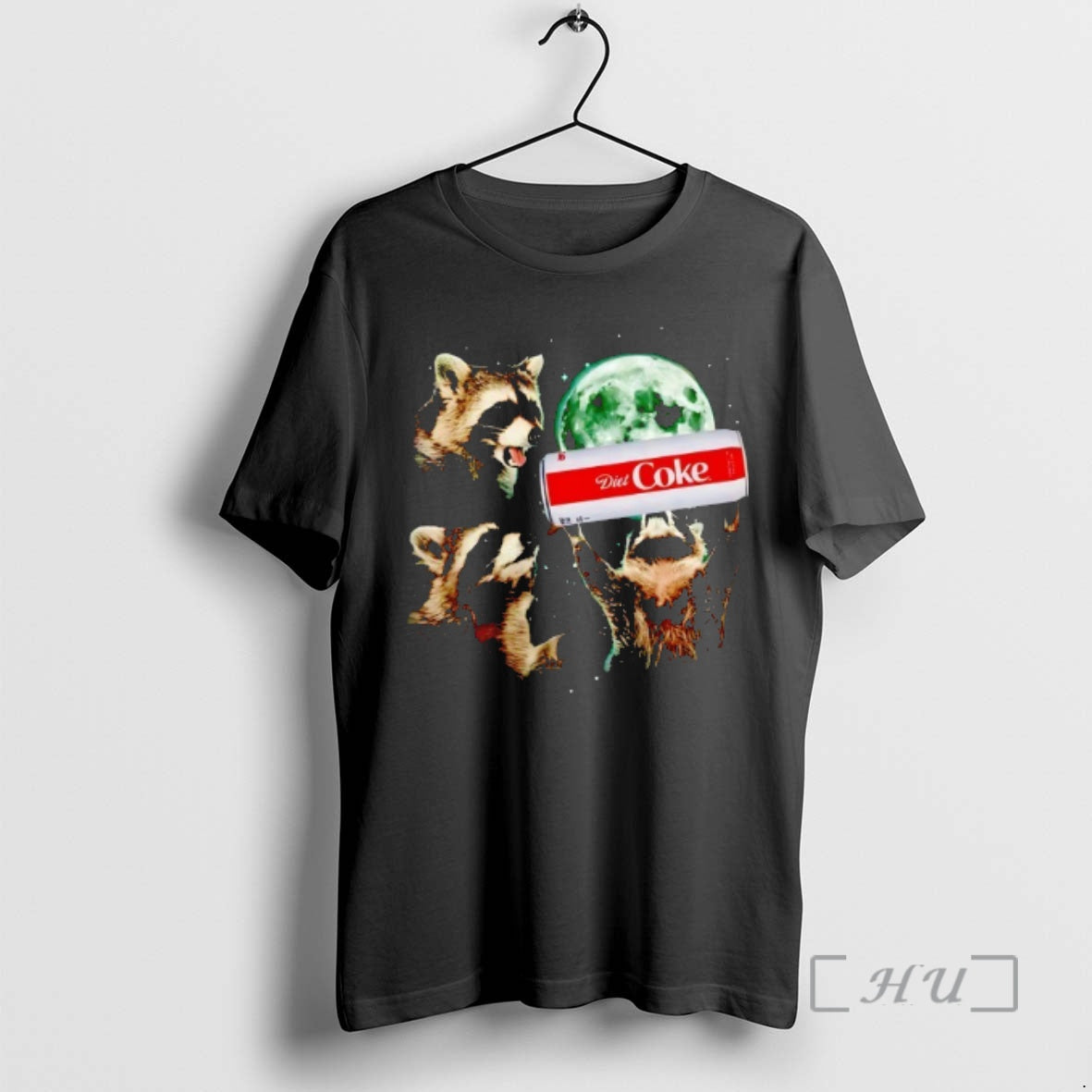 Officials Raccoon Holding Diet Coke The Moon Graphic T-Shirts, Hoodie, Sweatshirt | PrintMintTees.com