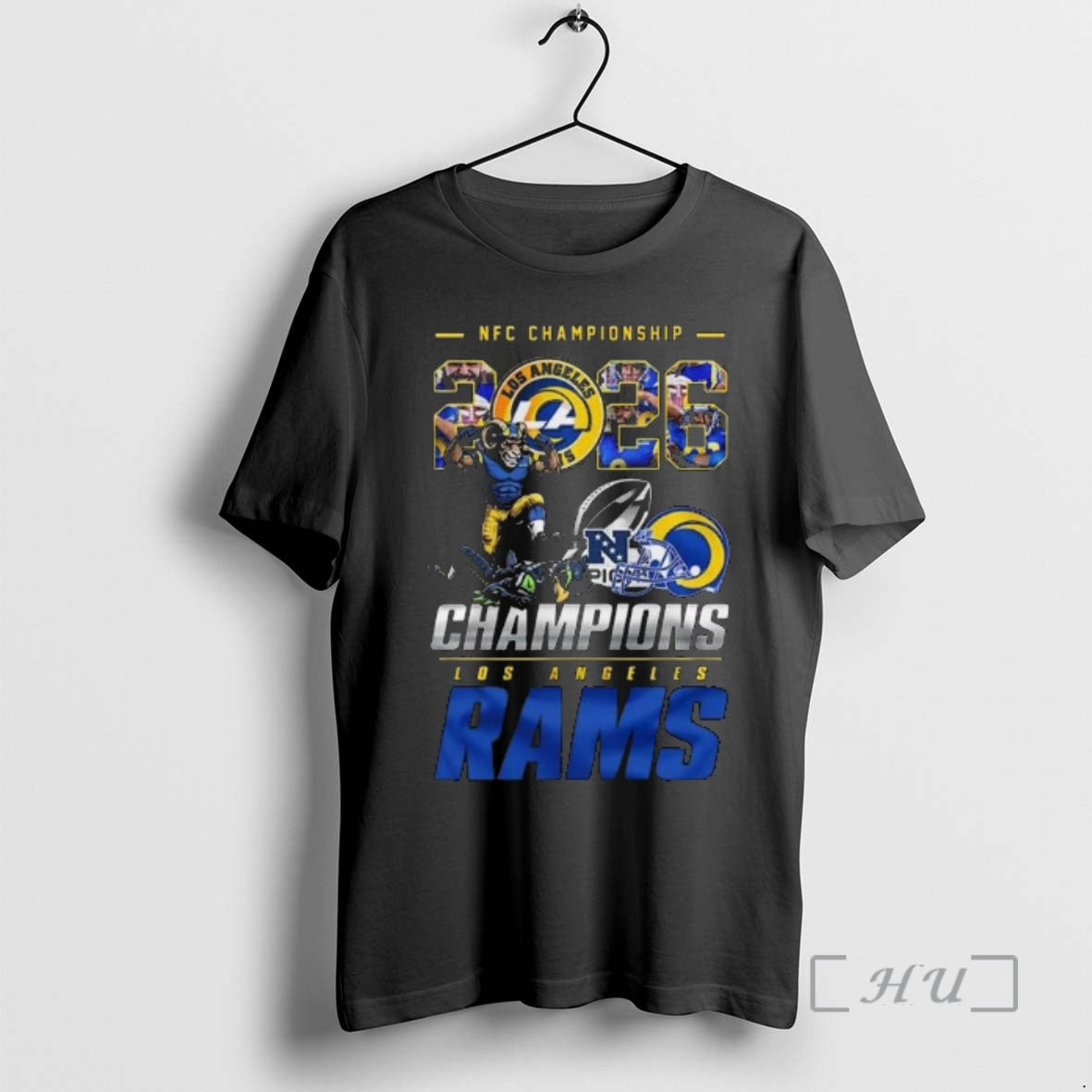 Officials Rams 2026 Nfc Championship Champions Mascot T-Shirts, Hoodie, Sweatshirt | PrintMintTees.com